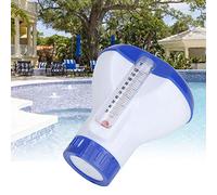 Rankomu Floating Swimming Pool Chlorine Dispenser with Thermometer, Tablet Holders for Chlorine Tablets, Pool Floating Dispenser, Plastic Construction