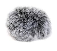 Rankomu Furry Microphone Cover, Noise Reduction Soft Portable Windscreen Muff for Recording, Compact Microphone Wind Muff Cover, Compatible with Lapel Microphones