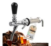 Rankomu G5/8in Beer Faucet with Pump Flow Control, Adjustable, 304 Stainless Steel, Chrome Plated & Brass Beer Keg Tap for Home Brew, Bars, Restaurants