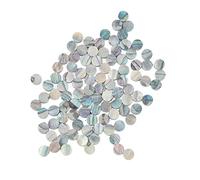 Rankomu Guitar Fretboard Dots 100Pcs Fretboard Dots, Abalone Shell Round Guitar Inlay Dots for Ukulele and Banjo, Bright Color Fingerboard Fret Dots, 8mm Diameter