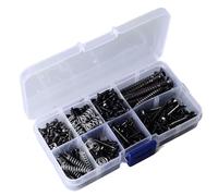 Rankomu Guitar Metal Screw Guitar Removal Pen Eraser, String Cleaner Parts, Screw Kit with Bridge Screws and Springs, Metal Instrument Accories for Repair Maintenance, Black and Blue