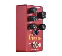 Rankomu Guitar Overdrive Pedal Guitar Effects Pedal G IV Red, Preamp/Overdrive/Distortion Pedal for Electric Guitar and Bass, 4 Models, True Bypass, DC 9V, 6.35mm Input/Output Interface