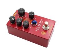Rankomu guitarpedals Guitar Distortion Effects Pedal, Red Brown Distortion Pedal for Electric Guitar and Bass, 4 Models, True Bypass, DC 9V, 6.35mm Input/Output Interface