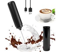 Rankomu Handheld Electric Milk Frother Portable Rechargeable with Type-C, 304 Stainless Steel Foam Rod, 1W RPM for Cappuccino Latte Foam, for Outdoor Indoor Kitchen Household