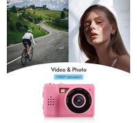 Rankomu Mini Digital Video Camera 1080P Camcorder, Built-In Battery, LCD Screen, Flash for Photo Video, Compact Design, Ideal for Travel and Everyday Use