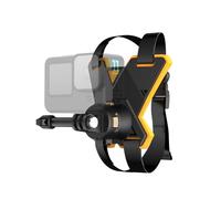 Rankomu Motorcycle Helmet Chin Strap Mount, Magnetic Quick Release Adjustable Mount with Sports Camera Adapter, Compatible with Hero 12/11/10, OSMO Action 4/3, POV Video Vlog