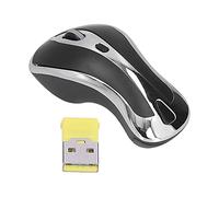 Rankomu PC Mouse Wireless Mouse, 2.4GHz Transmission, Portable USB Office Mouse for Windows 2000/XP/Vista/7, Black, Lightweight Design for Gaming and PC Use