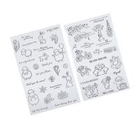 Rankomu Pig Stamp 2Pcs Transparent TPR Stamp Set, Sheep, Rabbit, Pig Birthday Stamps for Card Making, DIY Scrapbooking Accessories, Clear Rubber Stamps