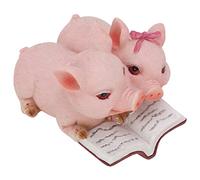 Rankomu Pig Statue Pig Statue Resin Material, Hand Painted Cute Pig Couple Figurine, Micro Animal Ornament for Collection or Gift, 5 cm Tall, Ideal for Pig Lovers