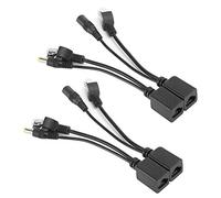 Rankomu POE Power Supply Splitter POE Splitter Network Camera Power Supply Module, 12V POE Power Supply Splitter, 2 Pairs, Monitoring Equipment, For Surveillance Systems