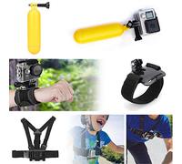 Rankomu Portable 12 in 1 Action Camera Tool Set, Accory Kit with Chest Belt, Bracket, Selfie Stick for Sports and Motion Cameras, Compact and Versatile