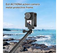 Rankomu PU928B Sports Camera Video Cage, Aluminum Alloy with 1/4in Threaded Hole & Cold Shoe Mount, Compatible with Action 4/3, Metal Protective Frame