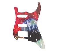 Rankomu PVC Electric Guitar Pickguard Guitar Slide Kit, Round Metal Guitar Tone Bar with 4 Picks and 1 Ring, Silver, Profional Guitar Slide Bar Accories