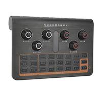 Rankomu Sound Mixer Portable Tuning Sound Card, 16 o Mixer Controller for Phone, Computer, PC, Mic, Webcast, Live Streaming, Compact Design, USB Connectivity, Lightweight