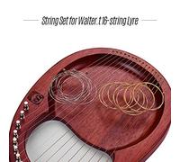 Rankomu stringsetforlyreharp A16X Lyre Harp String Set, 16 Strings for Walter.t WH-16 16-String Lyre, Classically Restring, String Instrument Parts, 16pcs/Set