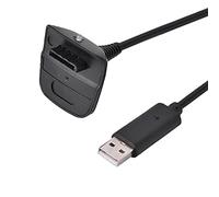 Rankomu usbcharger USB Charging Cable for Xbox 360 Wireless Controller, Quick Charging Cord, 3m Long, Fast Charge, Compatible with Xbox 360 Controllers, Black