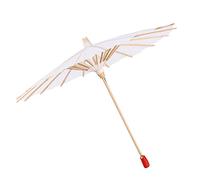 Rankomu white paper screen diy painting Elegant parasol wedding guests decorative umbrella for bridal party japanese decoration vintage photo requisite cosplay (wooden rib, 60cm) (60cm / 23.6in)