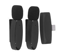Rankomu Wirel Dual Lavalier Microphones, 2.4G Lapel Mic, Noise Reduction, 20M Transmission for Video Recording, Mini Lavalier Microphones
