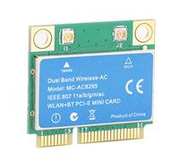 Rankomu WLAN+BT Card Mini PCIe Card 1200M, Dual Band 2.4GHz/5GHz Wireless Network Card for Intel 8265 Chip, WLAN+BT Card, MC8265