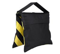 Rankomu Yellow & Black Stripes Sand Bag, Weight Bags for Studio Video Light Stand Tripod, Heavy-Duty Sandbag, 12 lb, Ideal for Photography and Filming, 16 x 8 in