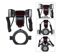 Rankomu YN24EX Dual Head Macro Flash Speedlite GN18 TTL Auto/Manual Flash 5600K, 3s Recycle Time, 7pcs Adapter Rings for A7III A7IV A7R III A7S III A7C A9II A6600 A6500 A6300