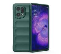 RankOne Airbag Liquid Silicone Phone Case for OPPO Find X5 Pro (6.7" Inches), Shield Shock Resistant Phone Cover Protector - Green