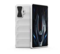 RankOne Airbag Liquid Silicone Phone Case for POCO F4 GT (6.67" Inches), Shield Shock Resistant Phone Cover Protector - White