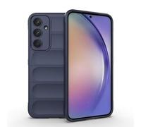 RankOne Airbag Liquid Silicone Phone Case for Samsung Galaxy A35 5G (6.5" Inches), Shield Shock Resistant Phone Cover Protector - Dark Blue