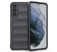 RankOne Airbag Liquid Silicone Phone Case for Samsung Galaxy S21 FE / S21 FE 2023 (6.4" Inches), Shield Shock Resistant Phone Cover Protector - Dark Gray