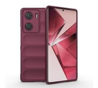 RankOne Airbag Liquid Silicone Phone Case for vivo V29e (6.73" Inches), Shield Shock Resistant Phone Cover Protector - Dark PUrple