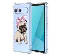 RankOne Case Suitable for Smartphone, Compatible with Sony Xperia 10 VII (Seventh Generation) (6.1 Inch) Transparent TPU Silicone Colour Drawing Pattern Case - French Battle