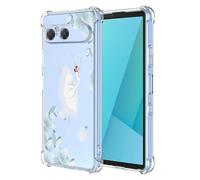 RankOne Case Suitable for Smartphone, Compatible with Sony Xperia 10 VII (Seventh Generation) (6.1 Inch) Transparent TPU Silicone Colour Drawing Pattern Case - Ballerin 1