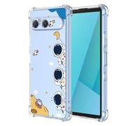 RankOne Case Suitable for Smartphone, Compatible with Sony Xperia 10 VII (Seventh Generation) (6.1 Inch) Transparent TPU Silicone Colour Drawing Pattern Case - Astronaut 1