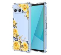 RankOne Case Suitable for Smartphone, Compatible with Sony Xperia 10 VII (Seventh Generation) (6.1 Inch) Transparent TPU Silicone Colour Drawing Pattern Case - Flowers 2