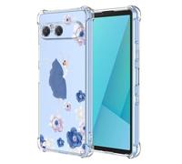 RankOne Case Suitable for Smartphone, Compatible with Sony Xperia 10 VII (Seventh Generation) (6.1 Inch) Transparent TPU Silicone Colour Drawing Pattern Case - Ballerin 2
