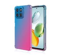 RankOne Phone Case Suitable for HONOR 200 Smart/HONOR X7C / HONOR X6B 5G (6.8" Inches) Transparent TPU Silicone Gradient Color Case - Blue Pink