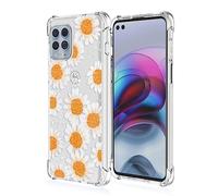 RankOne Phone Case Suitable for Motorola Moto G100 (6.7" Inches) Transparent TPU Silicone Color Drawing Pattern Case - Daisy