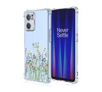 RankOne Phone Case Suitable for OnePlus Nord CE 2 5G 6.43" Transparent TPU Silicone Color Drawing Pattern Case - Flowers 11