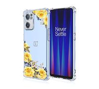 RankOne Phone Case Suitable for OnePlus Nord CE 2 5G 6.43" Transparent TPU Silicone Color Drawing Pattern Case - Flowers 2