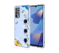 RankOne Phone Case Suitable for OPPO A16 / OPPO A16s / OPPO A54s (6.52" Inches) Transparent TPU Silicone Color Drawing Pattern Case - Astronaut 1