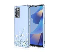 RankOne Phone Case Suitable for OPPO A16 / OPPO A16s / OPPO A54s 6.52" Transparent TPU Silicone Color Drawing Pattern Case - Flowers 10