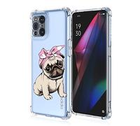 RankOne Phone Case Suitable for OPPO Find X3 Pro (6.7" Inches) Transparent TPU Silicone Color Drawing Pattern Case - French Fight