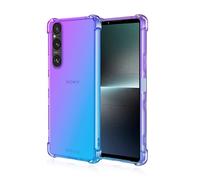 RankOne Phone Case Suitable for Smartphone, Compatible with Sony Xperia 1 VI (Sixth Generation) (6.5" Inches) Transparent TPU Silicone Gradient Color Case - Blue Purple