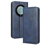 RankOne Wallet Case for HONOR Magic5 Lite 5G (6.67" Inches), Magnetic Flip Leather Cover with Card Slots Kickstand Blue