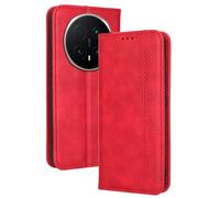 RankOne Wallet Case for HONOR Magic8 Pro 5G (6.71" Inches), Magnetic Flip Leather Cover with Card Slots Kickstand Red