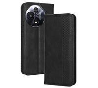 RankOne Wallet Case for TCL 60R 5G / TCL 60 5G (6.7" Inches), Magnetic Flip Leather Cover with Card Slots Kickstand Black