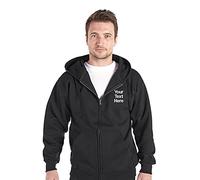 Ranks Embroidered/Personalised Zipped Hoody, Black, XS-3XL, Work/Casual (S)