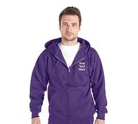 Ranks Embroidered/Personalised Zipped Hoody, Purple, XS-3XL, Work/Casual (M)