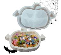 Ranley 3D Halloween Silicone Mold | Pumpkin Tray Resin Molds,Handmade Holder Candy Storage Aromatherapy Decor for Home Kitchen Living Room Cupcake Gummy Tray