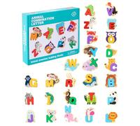 Ranley Alphabet Puzzle,Wood Animal Jigsaw Intelligence Game - Educational Fine Motor Cognitive Skills Learning Puzzle for Kids 3+ Years Old Preschool Indoor Travel Classroom Road Trip